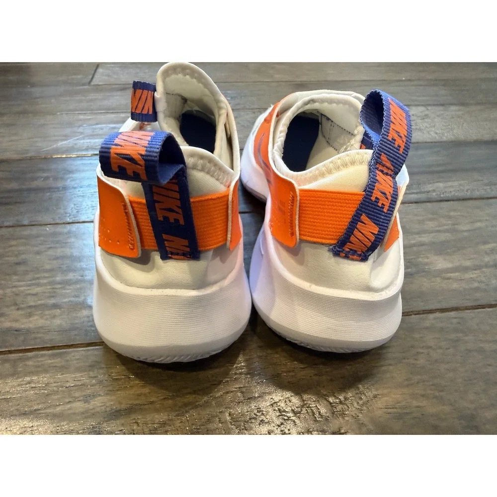 Nike Omni Multi-Court Kids 4Y White Orange Blue Slip On Sneakers FN1294-101